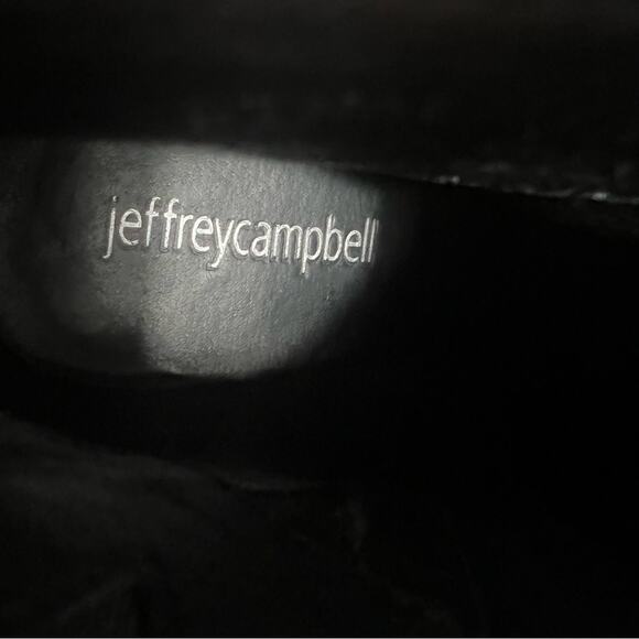 Jeffrey Campbell final statement rhinestone heeled suede boots Sz 6 - Picture 7 of 8